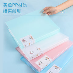 Multi Color PP File Folder 20/40/60/80/100 Leaves Clear Sheet Protector