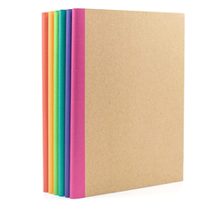 Wholesale Custom Kraft Cover Composition Notebook Rainbow Spine