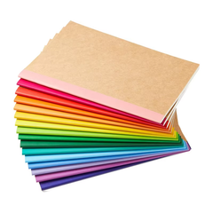 Wholesale Custom Kraft Cover Composition Notebook Rainbow Spine