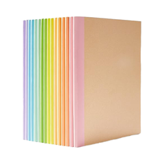 Wholesale Custom Kraft Cover Composition Notebook Rainbow Spine