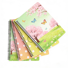School Office Supplies A4 A5 A6 B5 Custom Printing 80 Pages PP Top Spiral Blank Square Line Notebook Journal Diary Notepad