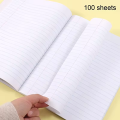 Custom Printing Coated Cover Stitched Spine 200 Pages Wide Ruled Composition Book School Exercise Notebook