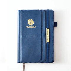 2024 New English Agenda Planner Imitation Leather 18 Months 2024 Planner Efficiency Manual Calendar Notebook