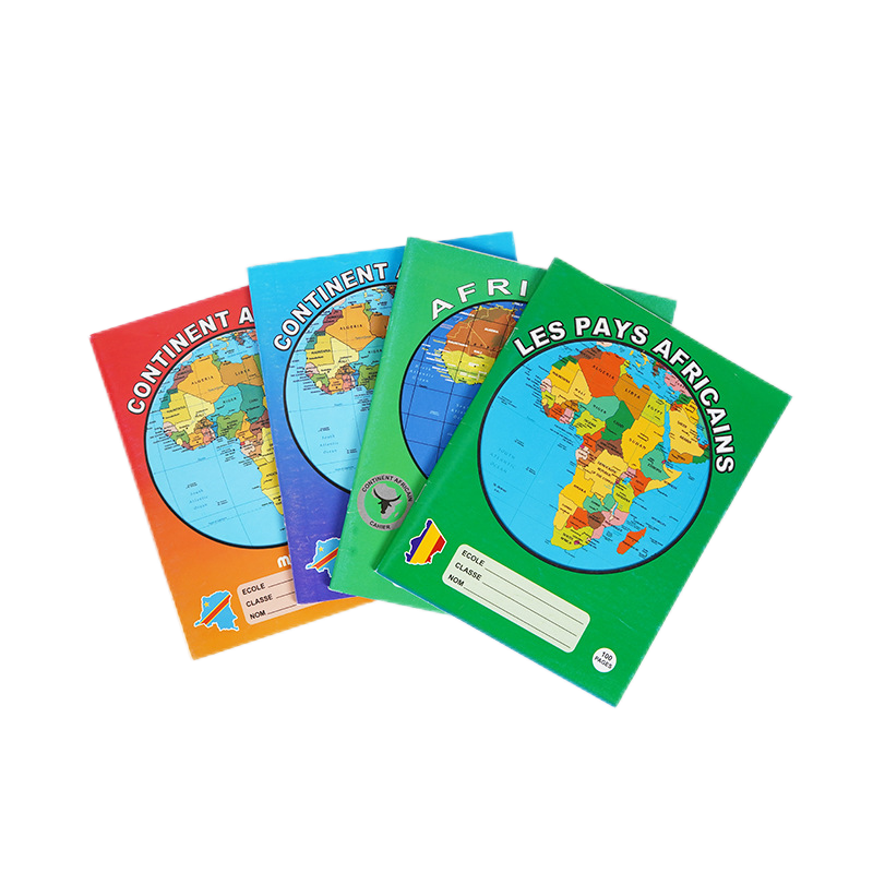 Wholesale Cheap 96 Pages Staple Bound square Ruled Line African Congo School Exercise Notebook Workbook