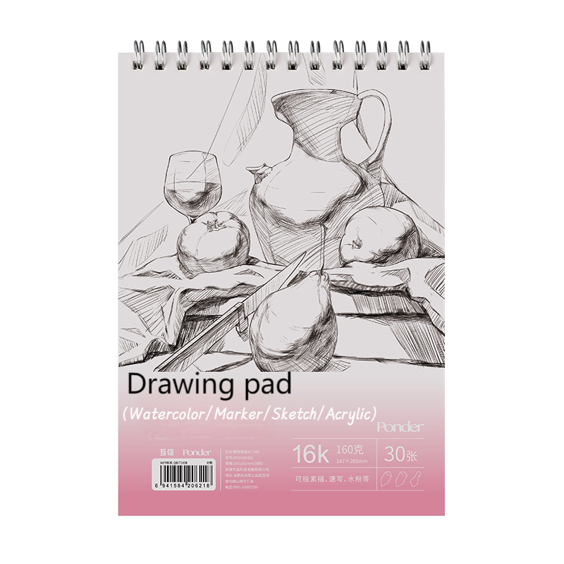 Wholesale Custom Printing Drawing Pad Sketch Notebook for Art Beginner