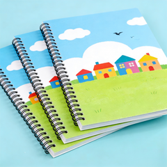 School Office Supplies A4 A5 A6 B5 Custom Printing 80 Pages PP Top Spiral Blank Square Line Notebook Journal Diary Notepad
