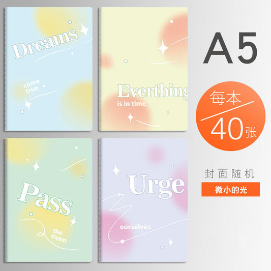 Tiny Light Line Book A5 Eye Protection Thickened Student Stationery Workbook Soft Covered Notepad