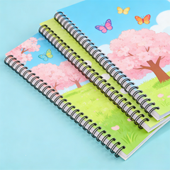 School Office Supplies A4 A5 A6 B5 Custom Printing 80 Pages PP Top Spiral Blank Square Line Notebook Journal Diary Notepad