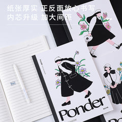 Glue bound college ruled line notebooks