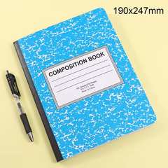Custom Printing Coated Cover Stitched Spine 200 Pages Wide Ruled Composition Book School Exercise Notebook
