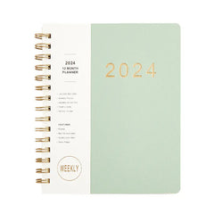 English 365 Days Coil Calendar Book 2024 Notebook Student Planner Colorful Business Agenda Book