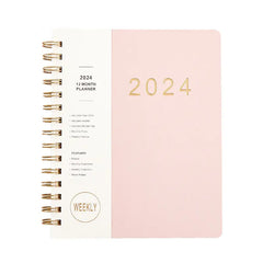 English 365 Days Coil Calendar Book 2024 Notebook Student Planner Colorful Business Agenda Book