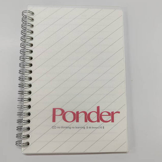 Customized PP cover A4 A5 B5 B6 Metal Spiral Coil Notebook for School Business Office Notepad