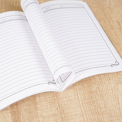Factory Cheap Custom OPP Jacket Staple Bound Ruled Line Composition Book School Exercise Notebook